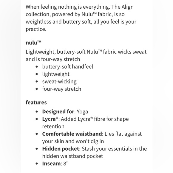 Lululemon Align High-Rise Short 8"
Everglade Green emerald green biker shorts - Picture 11 of 11